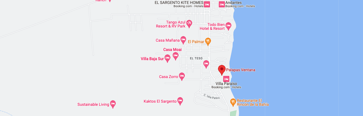Palapas Ventana Airport Transportation Map