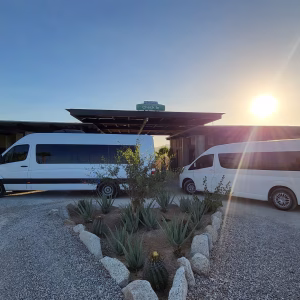 Los Cabos International Airport arrival area showing the path from customs to the pickup point - Cabo San Lucas airport pickup
