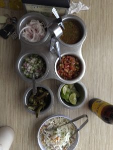 Tacos Gardenias Cabo Salsas