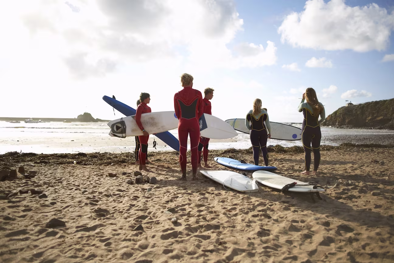 Group of Surfers at Cerritos Beach