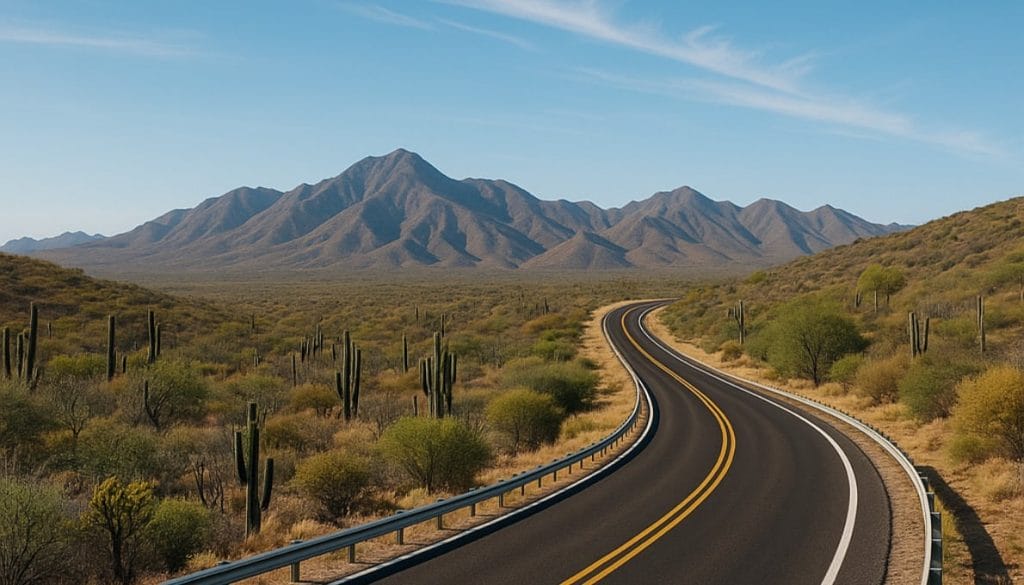 Route from La Paz to Cabo San Lucas