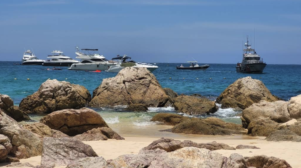 Chileno Bay Beach with Water Sport Boats Chileno Bay Beach with Water Sport Boats