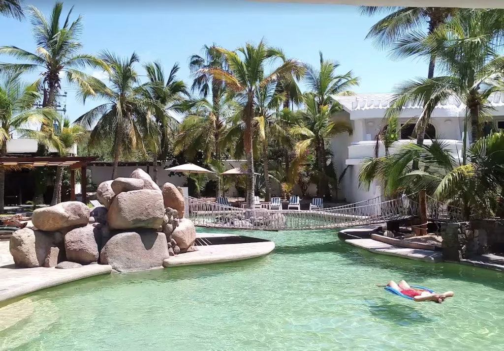 Exterior Pool & Patio View at El Moro Hotel La Paz