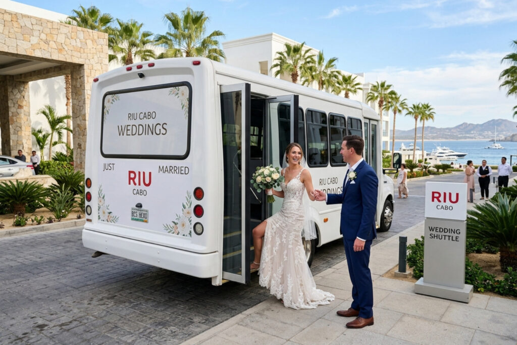 riu cabo wedding shuttle service