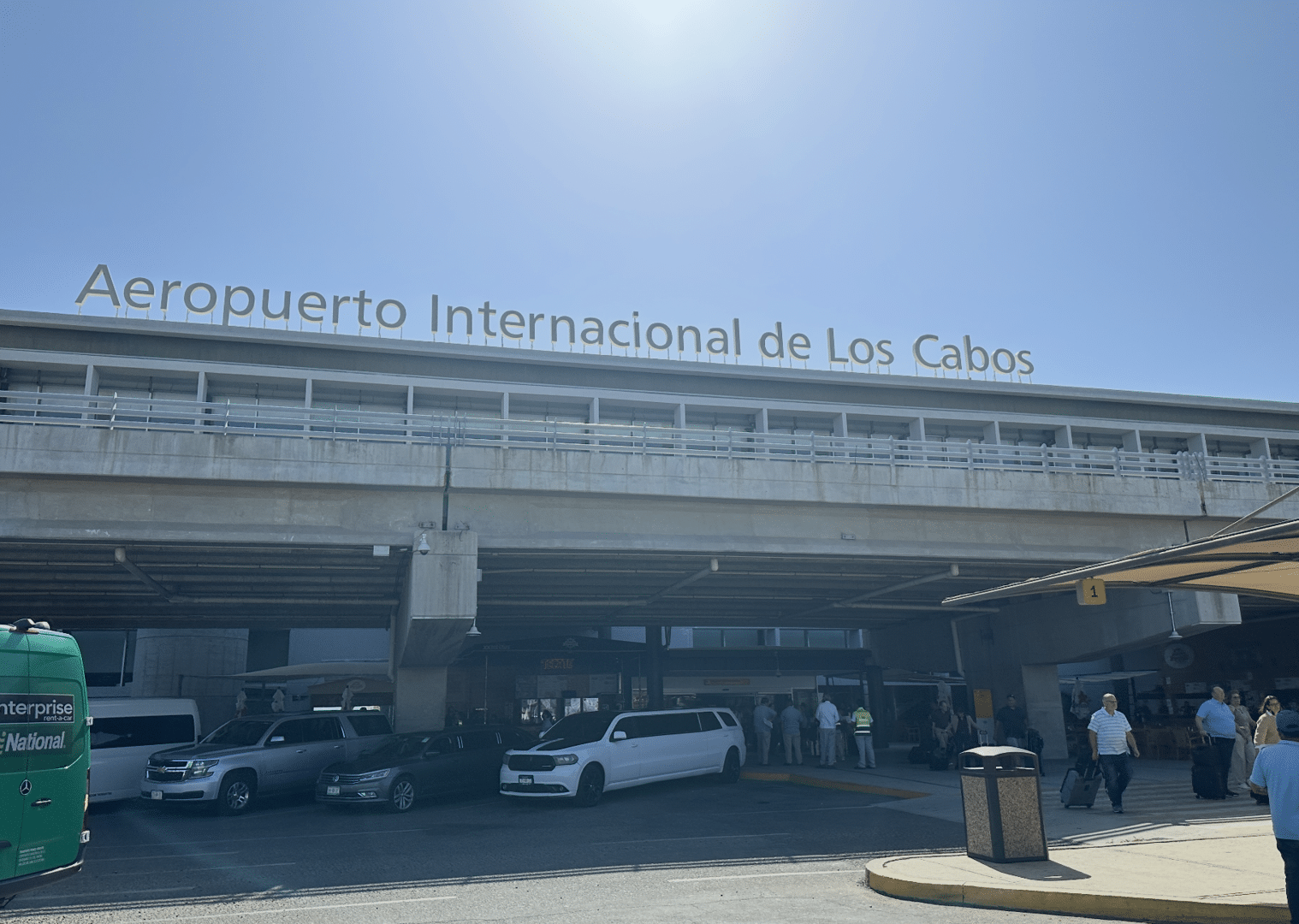 A stylized map highlighting different transportation zones within Los Cabos, including San José del Cabo, the Tourist Corridor, Cabo San Lucas, and Pacific-side locations - Cabo group transportation